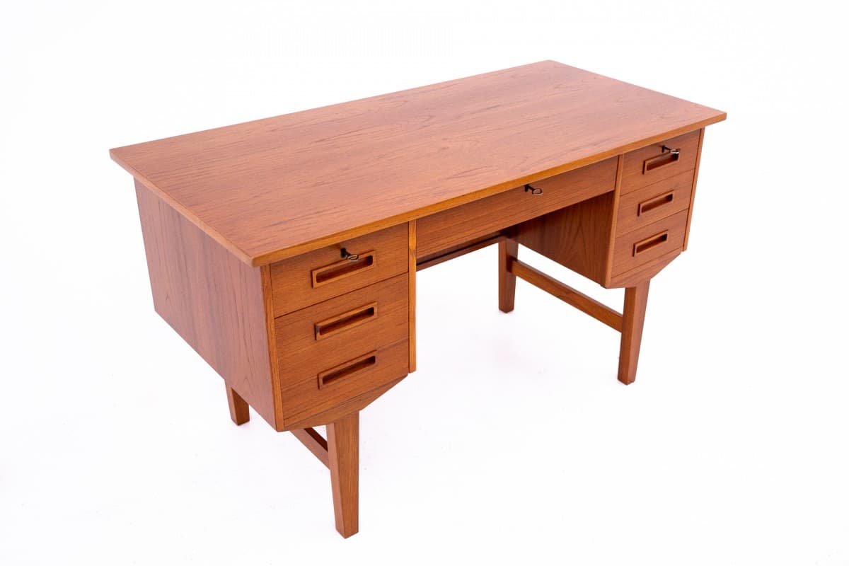 Desk, brown teak, Denmark, 1960s - 67315