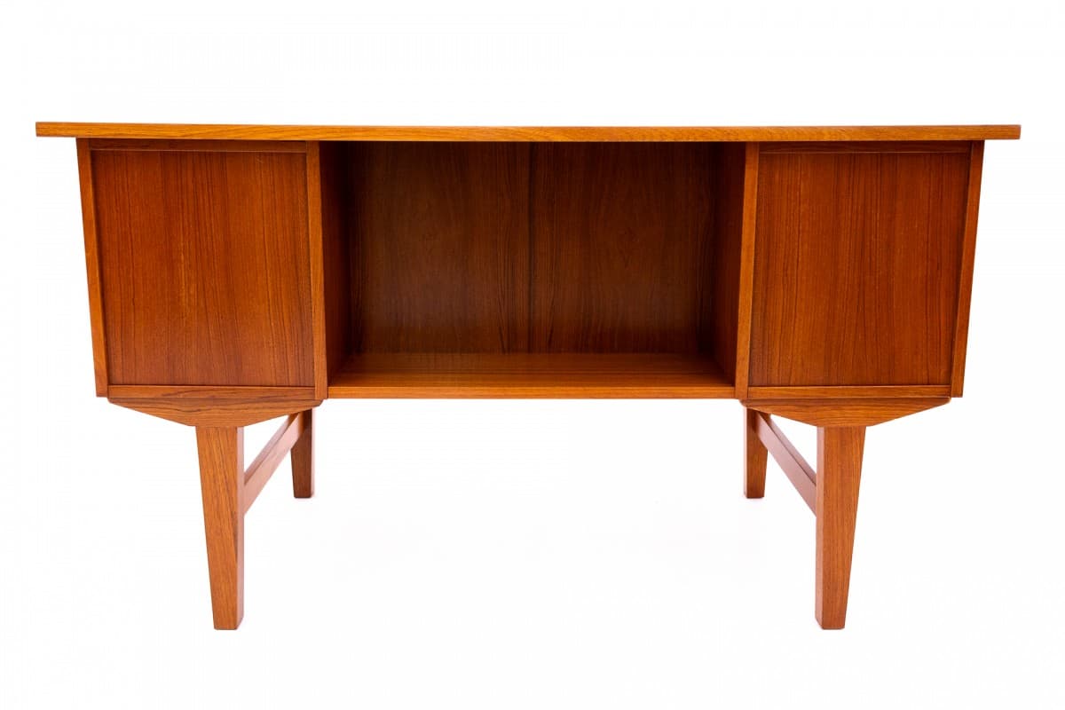 Desk, brown teak, Denmark, 1960s - 67323