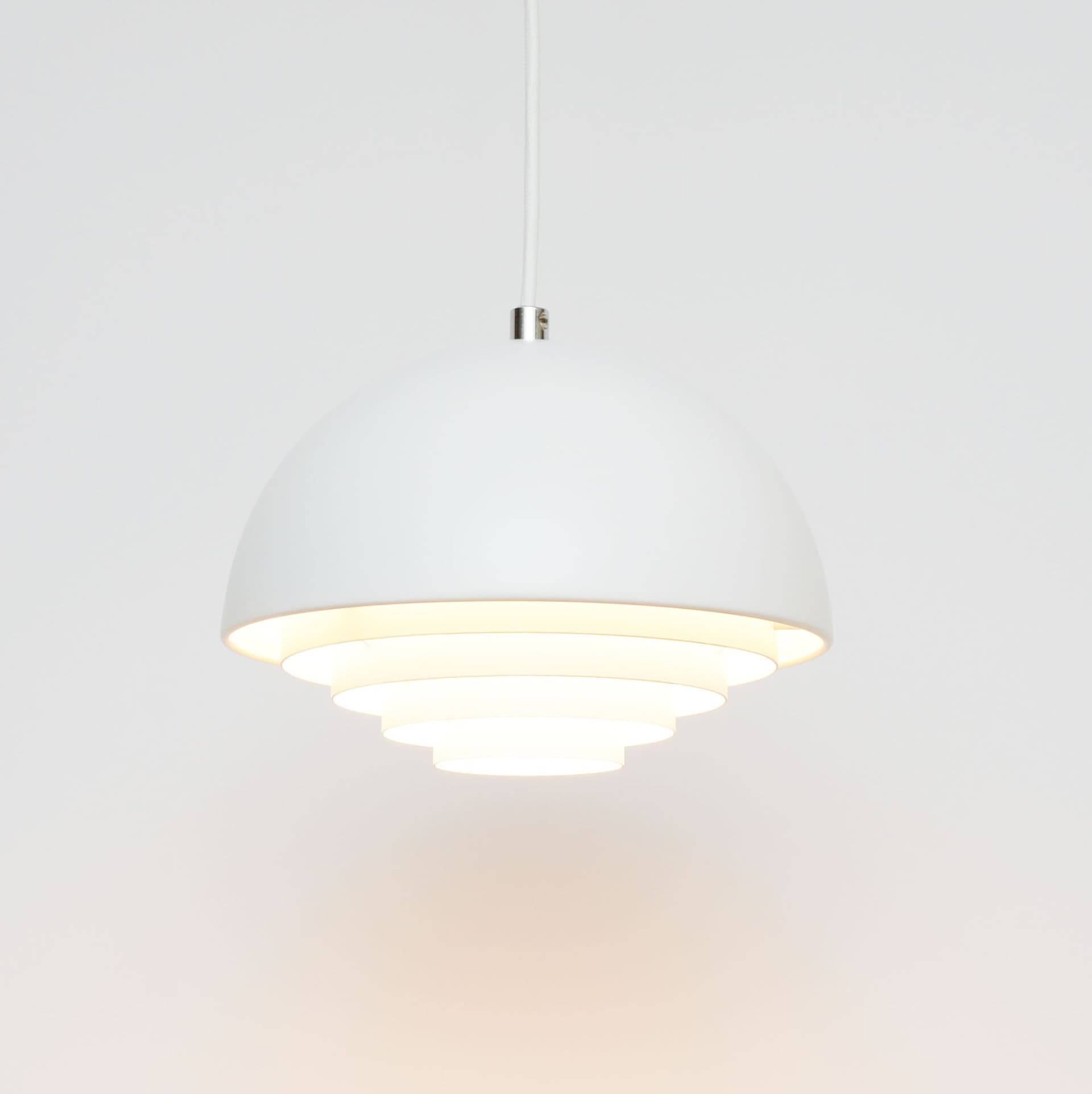 Lampa wisząca, biała, metal, Dania, lata 90. - 275