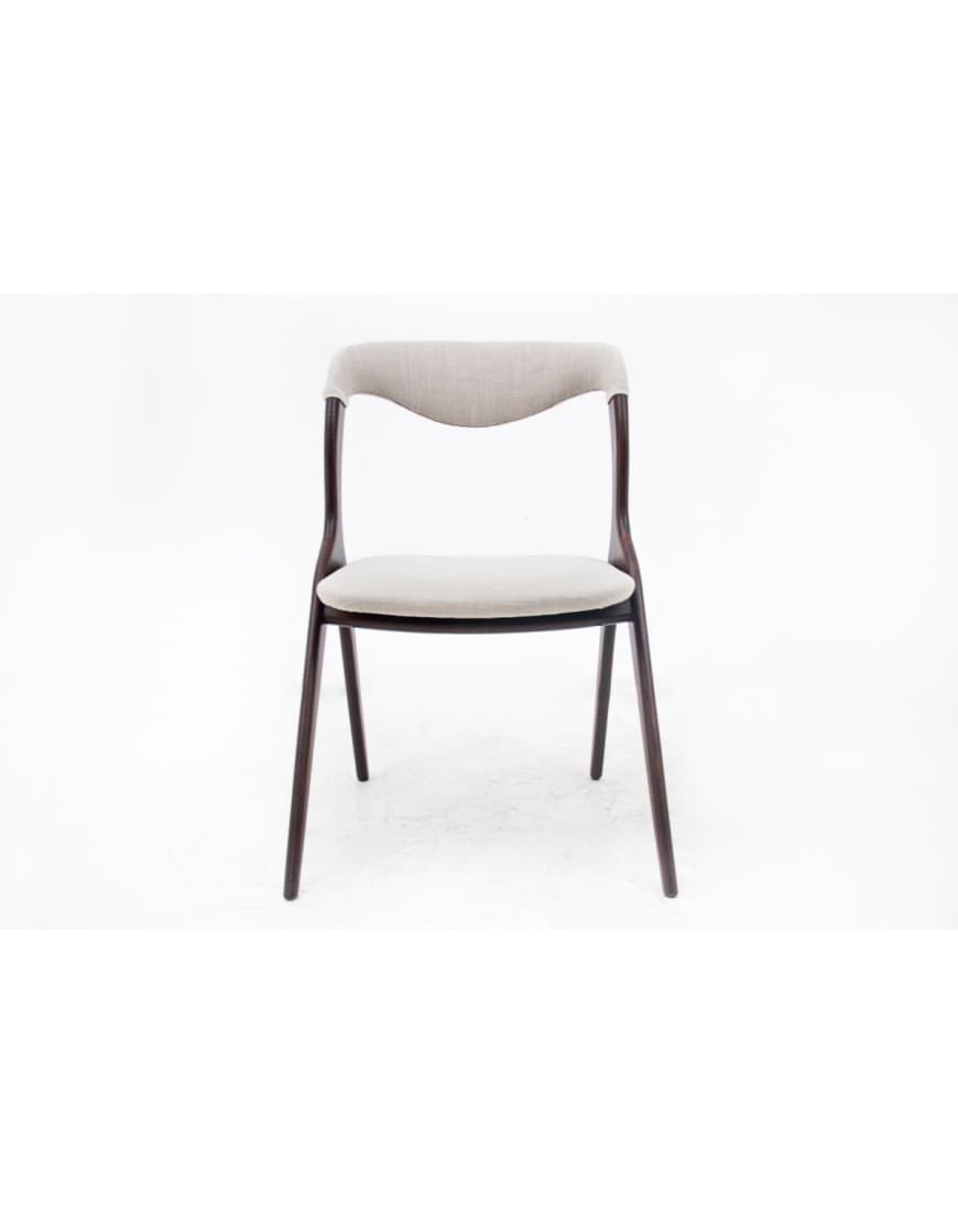 Komplet krzeseł, drewno orzech, Dania, lata 60. - 67303