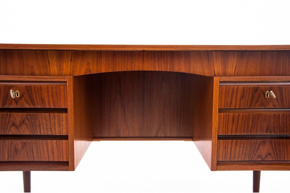 Desk, brown teak, Denmark, 1960s. - 67298