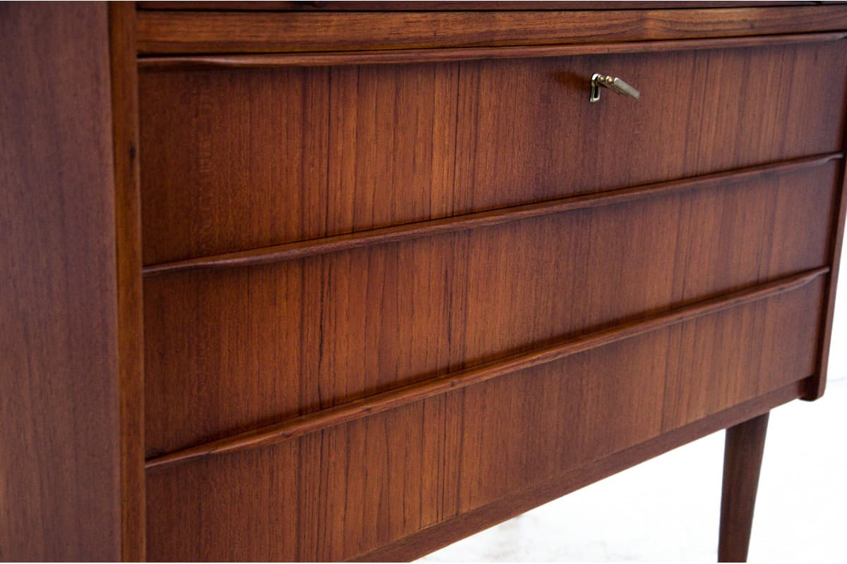 Secretary desk, brown teak, Denmark, 1960s. - 67289