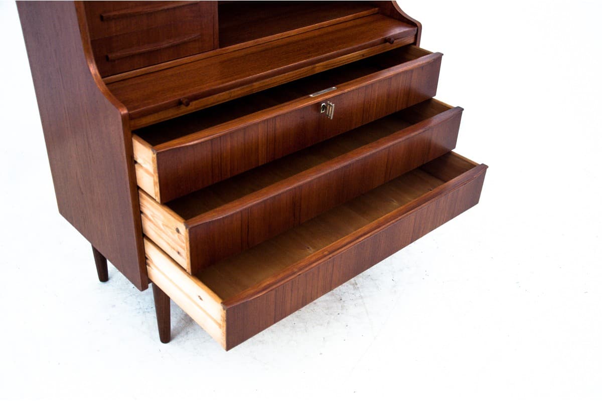 Secretary desk, brown teak, Denmark, 1960s. - 67287