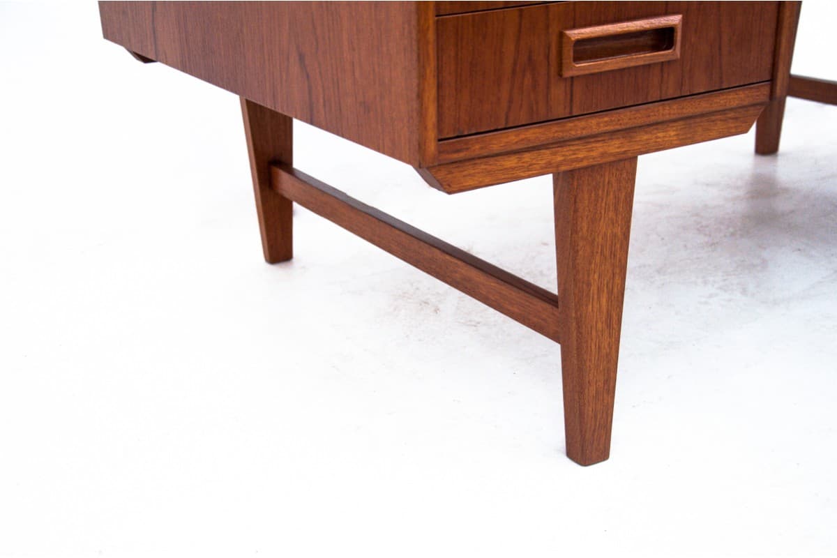 Desk, brown teak, Denmark, 1960s - 67278