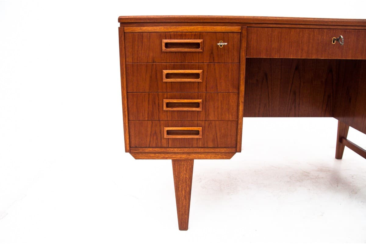 Desk, brown teak, Denmark, 1960s - 67276