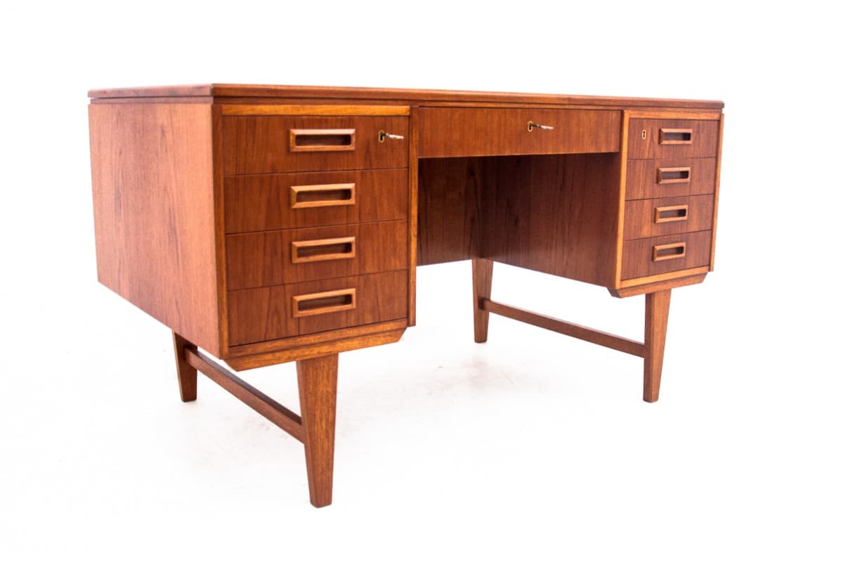 Desk, brown teak, Denmark, 1960s - 67270