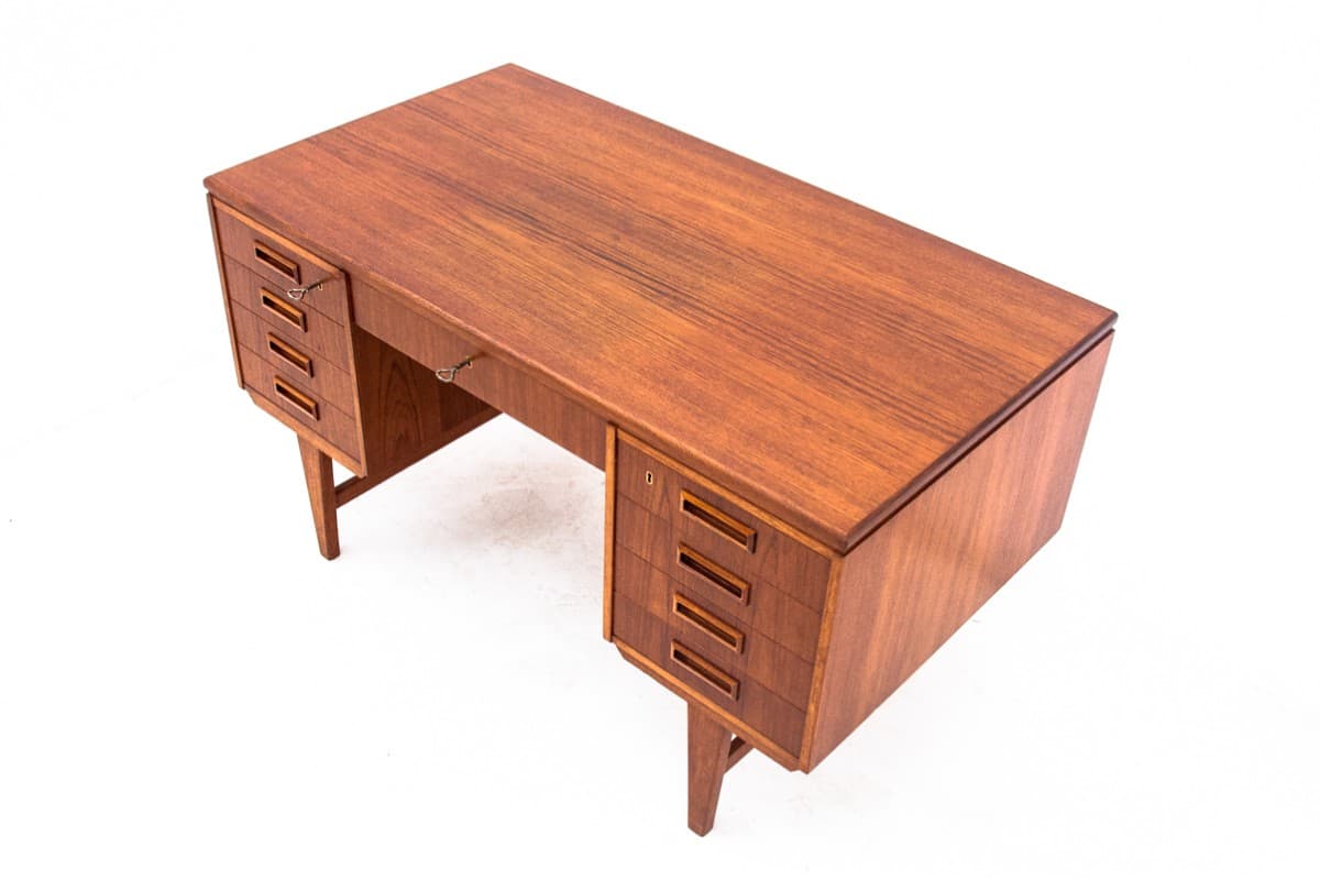 Desk, brown teak, Denmark, 1960s - 67271