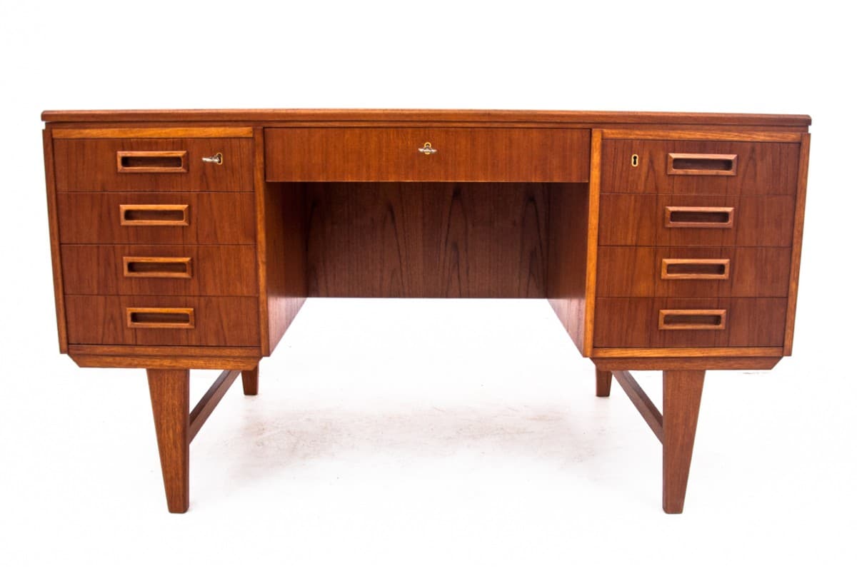 Desk, brown teak, Denmark, 1960s - 67268