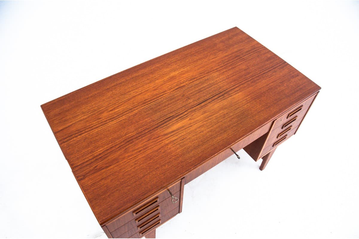 Desk, brown teak, Denmark, 1960s - 67275