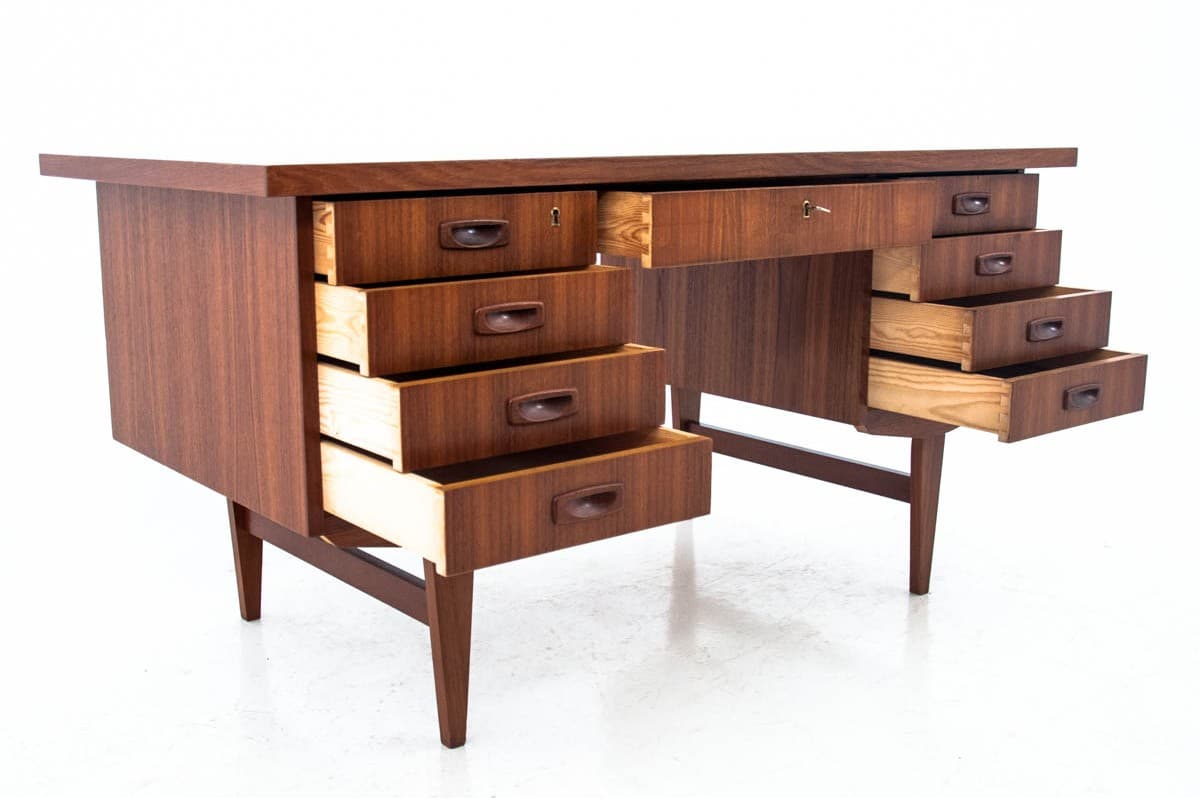 Desk, teak, dark brown, Denmark, 1960s - 67265