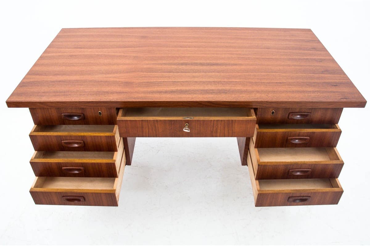 Desk, teak, dark brown, Denmark, 1960s - 67264