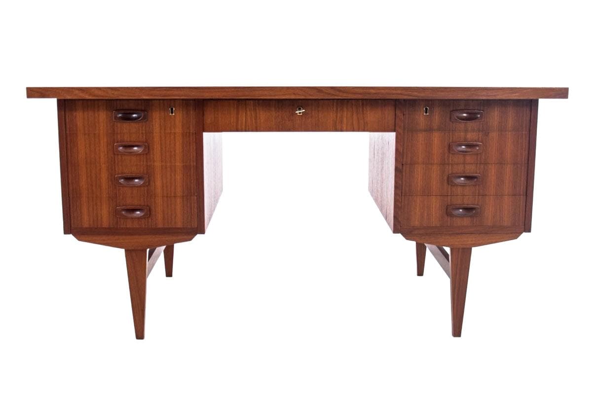 Desk, teak, dark brown, Denmark, 1960s