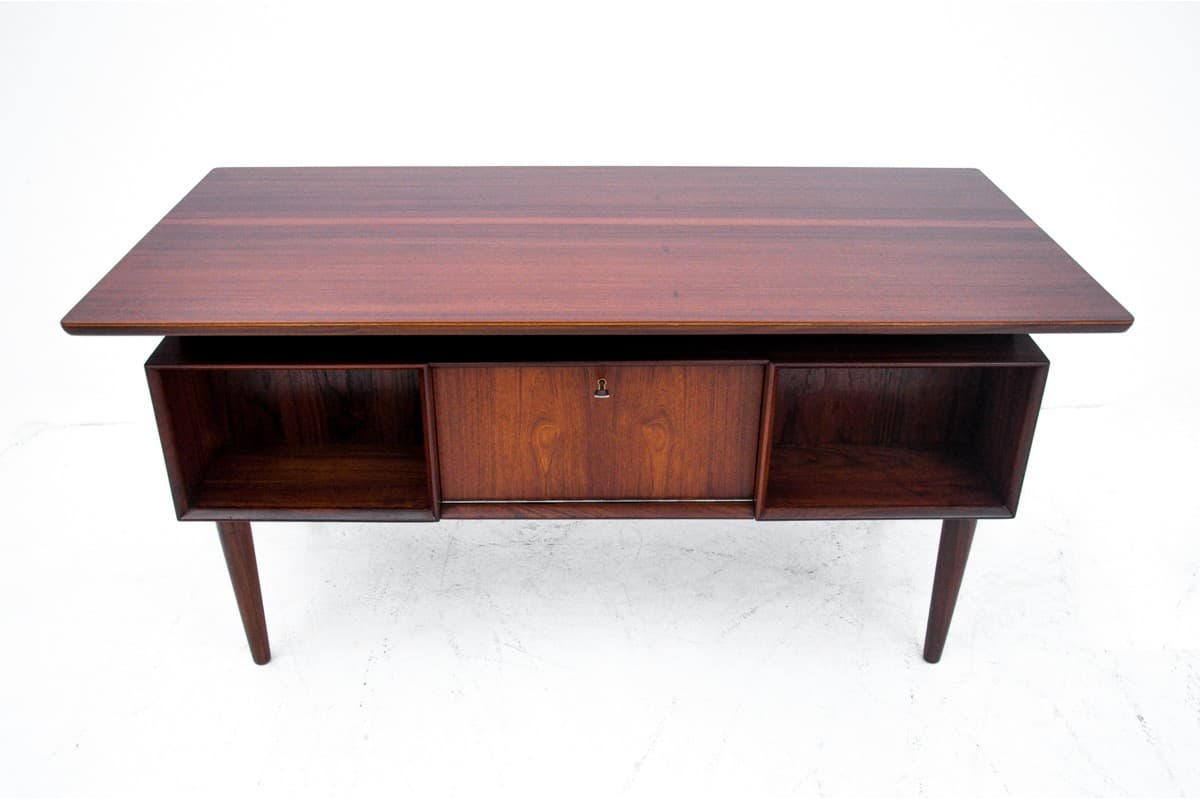 Desk, brown teak, Denmark, 1960s. - 67253