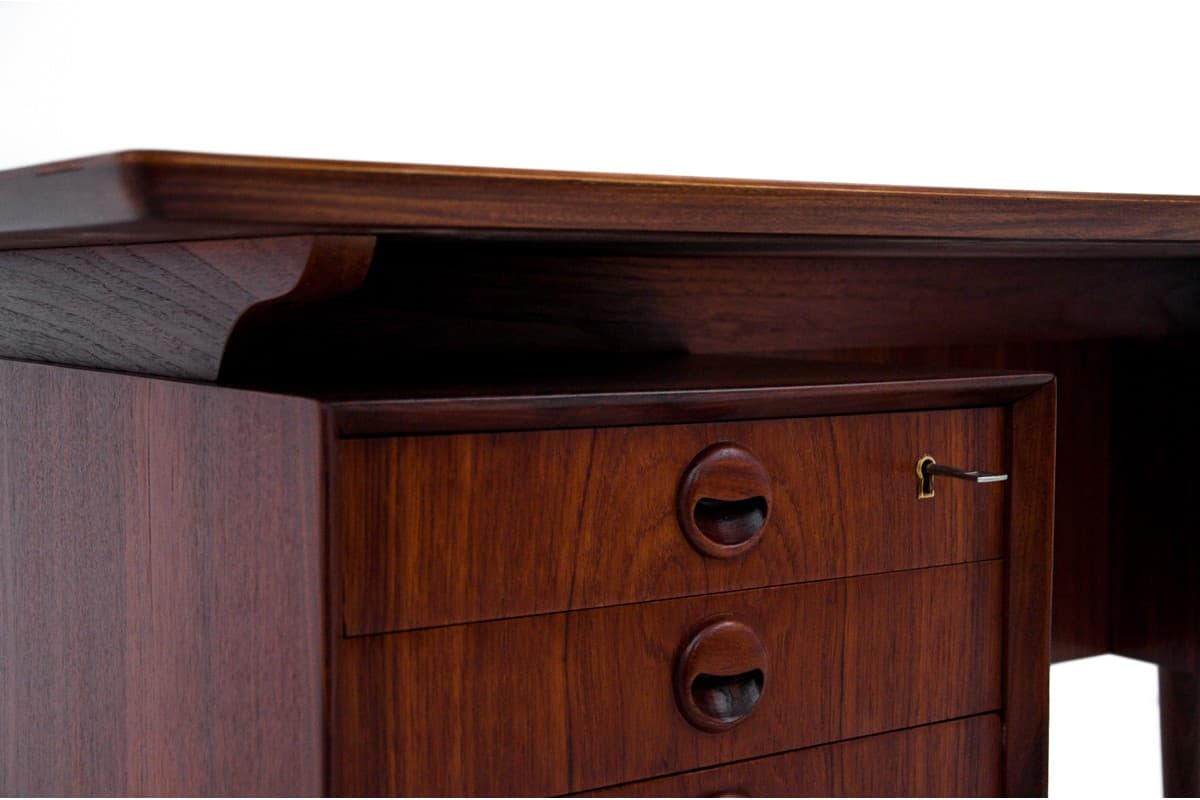 Desk, brown teak, Denmark, 1960s. - 67249