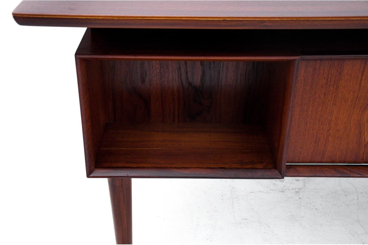 Desk, brown teak, Denmark, 1960s. - 67256