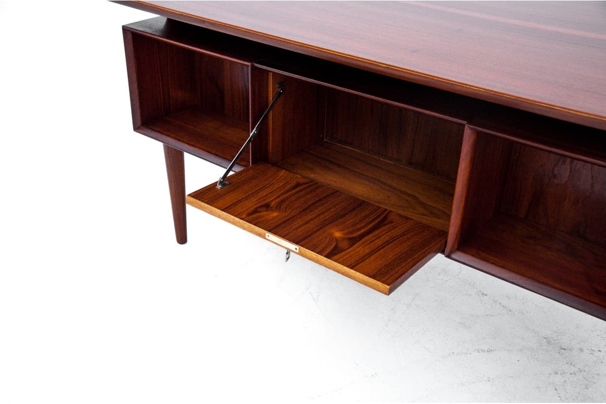 Desk, brown teak, Denmark, 1960s. - 67255