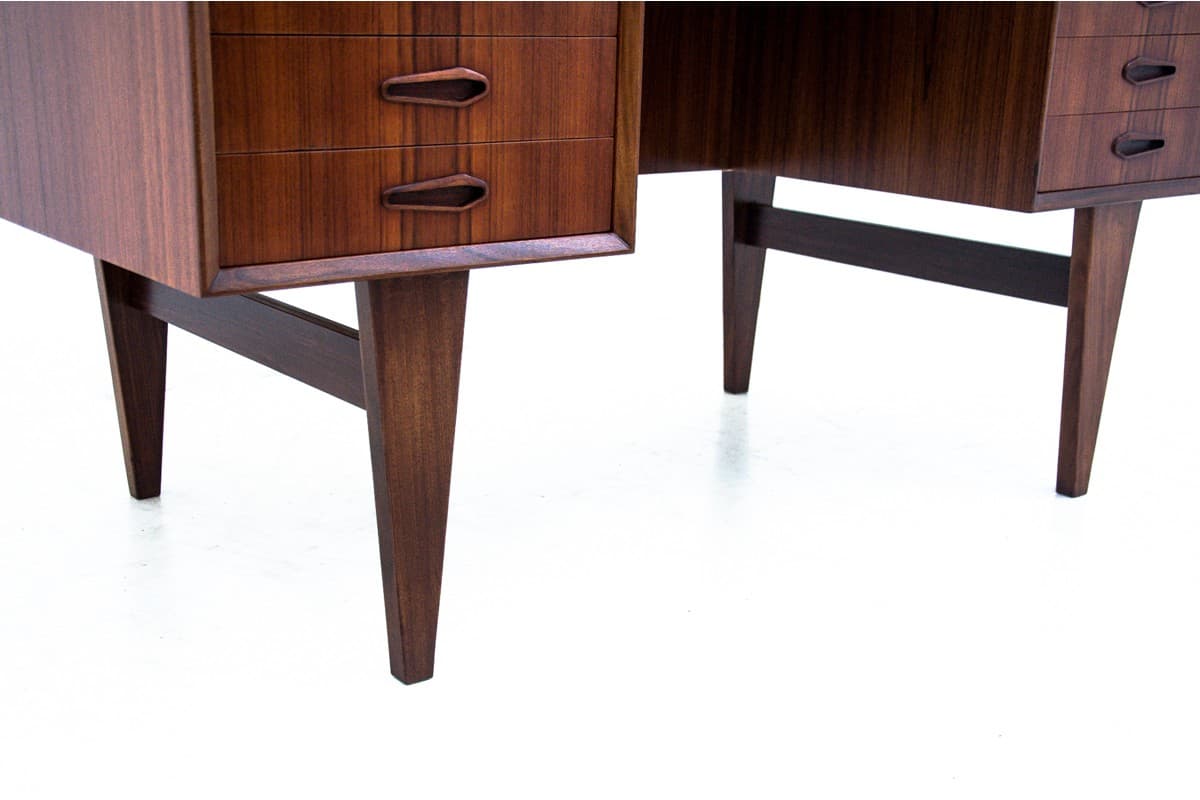 Desk, brown teak, Denmark, 1960s. - 67239