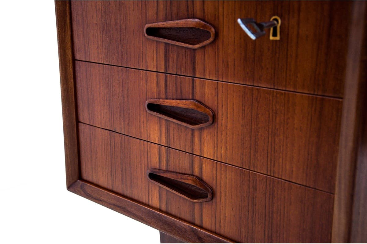 Desk, brown teak, Denmark, 1960s. - 67237