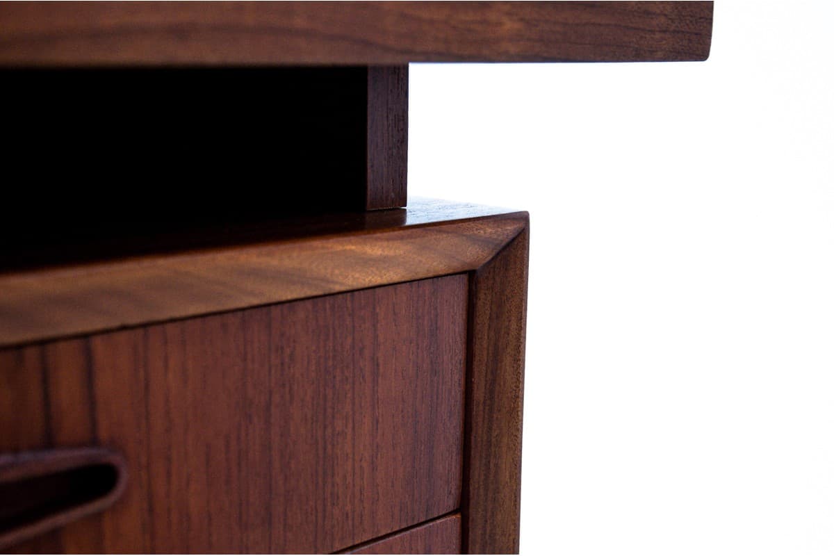 Desk, brown teak, Denmark, 1960s. - 67238