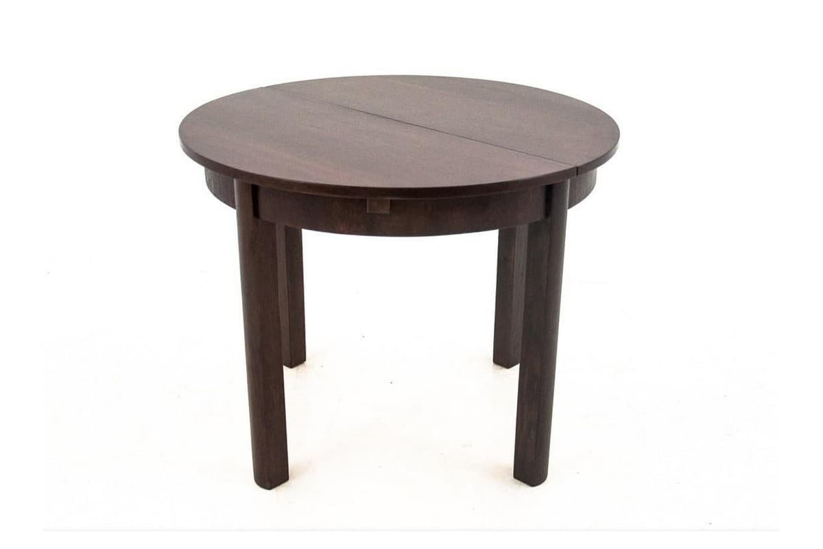 Art Deco Table, dark brown oak, Poland, 1940s - 67213