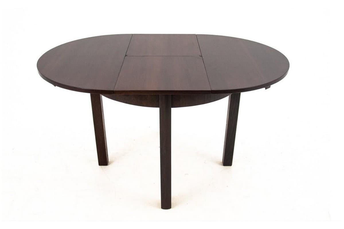 Art Deco Table, dark brown oak, Poland, 1940s - 67215