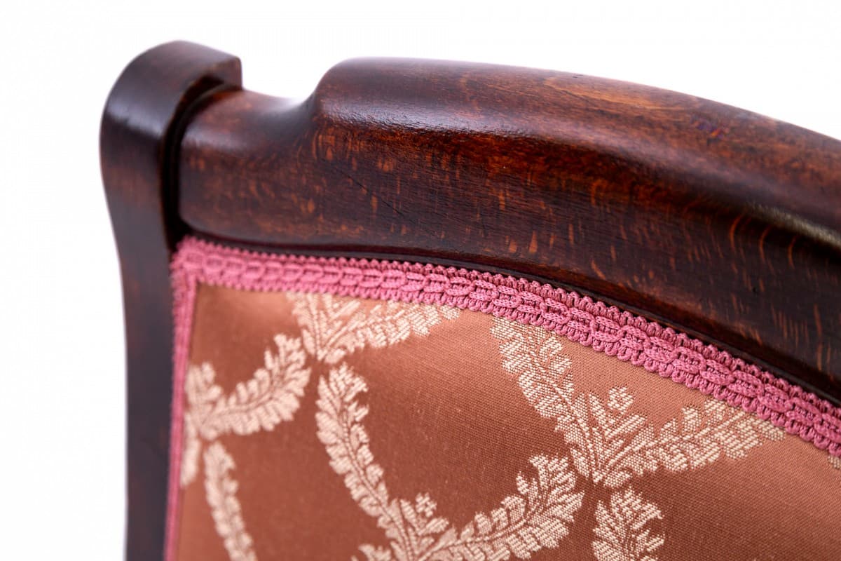 Komplet trzech krzeseł, Biedermeier, drewno ciemny brąz, Europa Północna, początek XX w. - 67201