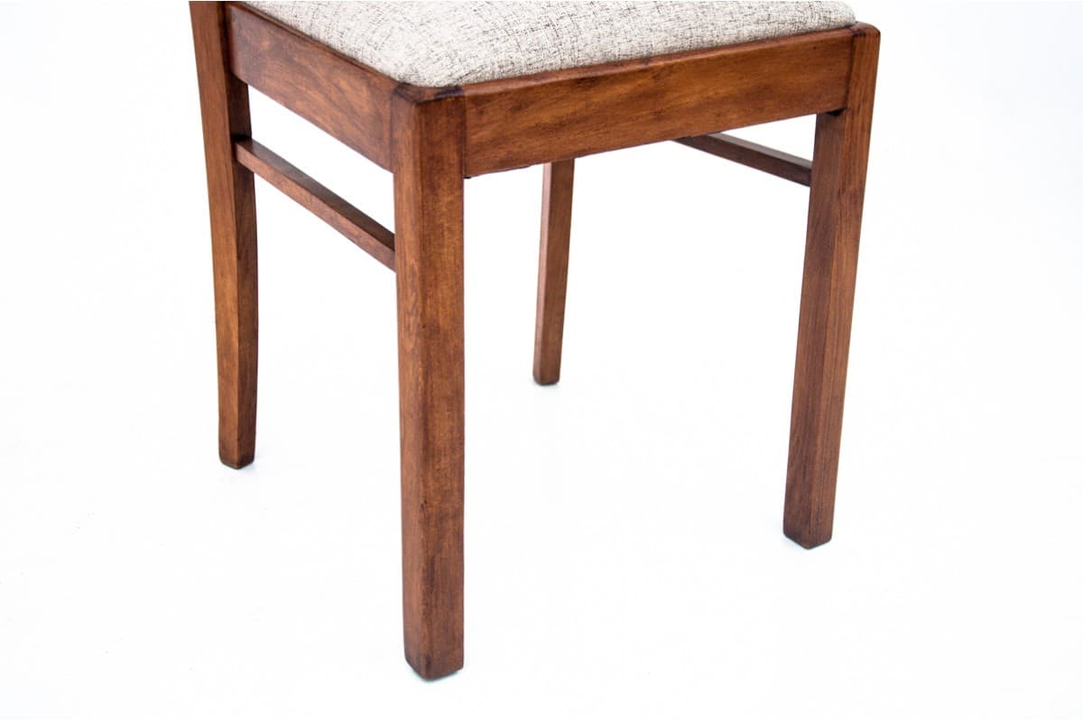 Chair Art Deco, wood, beige, Poland, 1930s - 67194