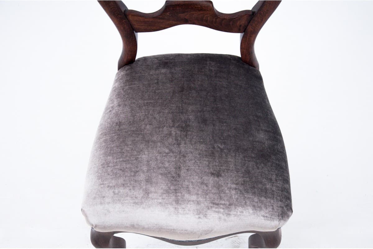 Komplet krzeseł, styl wiktoriański, drewno brązowy ciemny, Europa Północna, XIX wiek - 67170