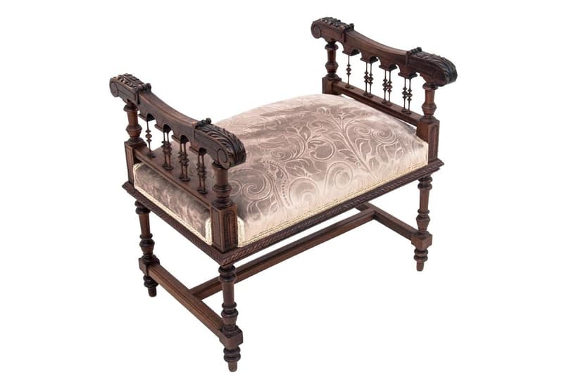 Siedzisko, orzech jasnobrązowy, Francja, początek XX w.