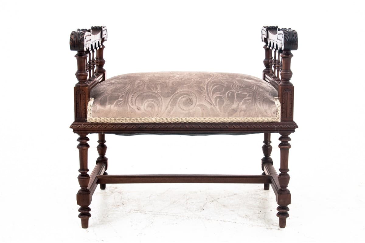 Siedzisko, orzech jasnobrązowy, Francja, początek XX w. - 67161