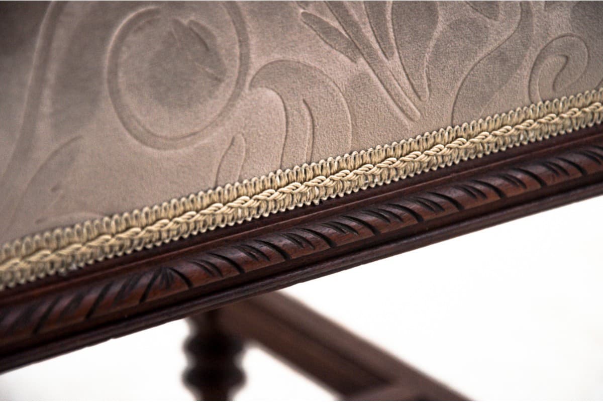 Siedzisko, orzech jasnobrązowy, Francja, początek XX w. - 67165