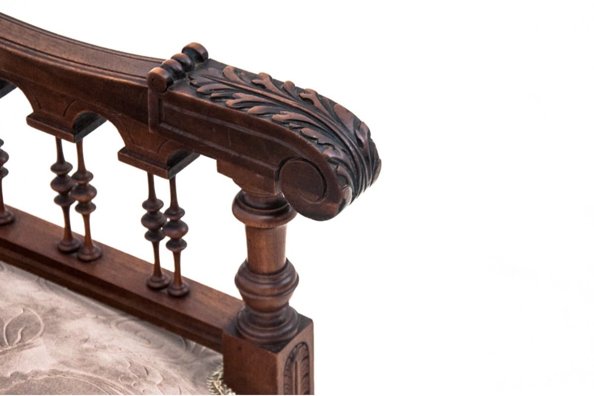 Siedzisko, orzech jasnobrązowy, Francja, początek XX w. - 67163