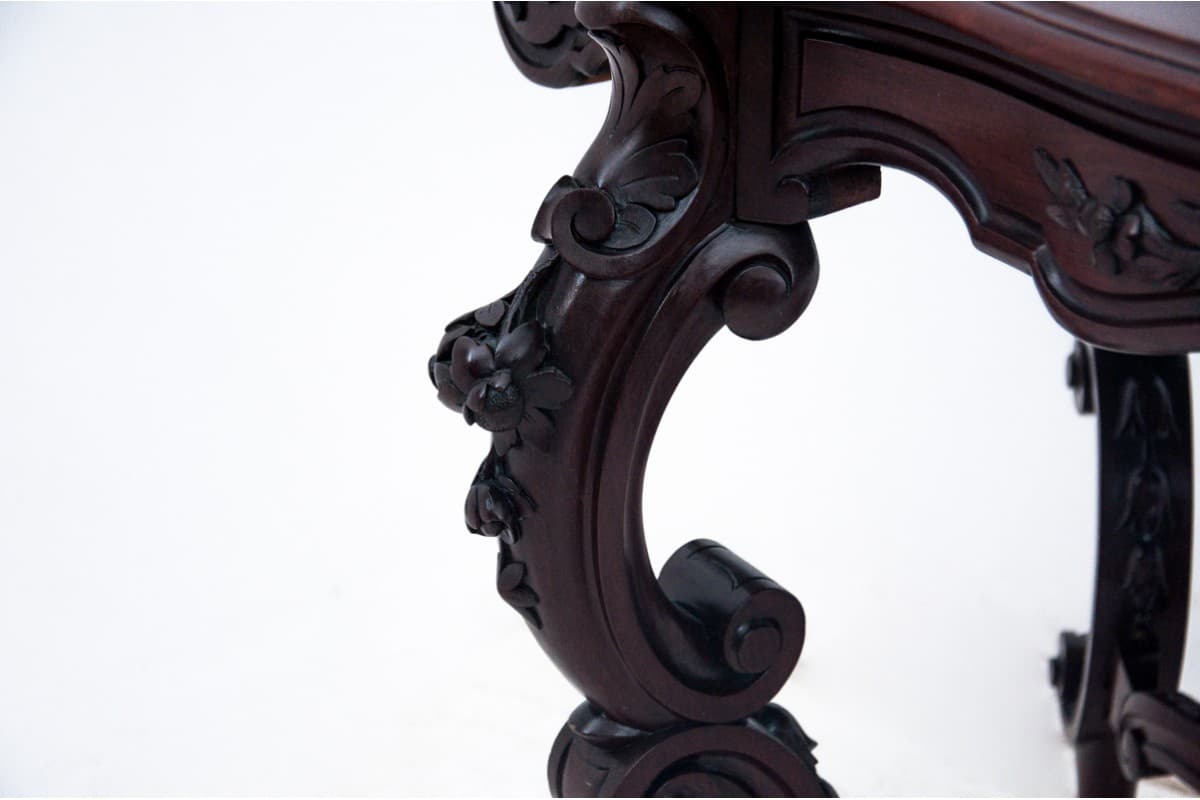 Rococo Table, reddish-brown mahogany, France, 1870s - 67151