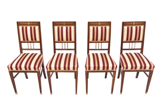 Komplet krzeseł, dąb multikolor, Polska, lata 20. - WYMIARY