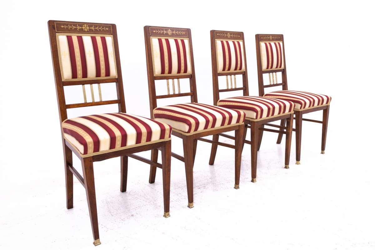 Komplet krzeseł, dąb multikolor, Polska, lata 20. - 67138