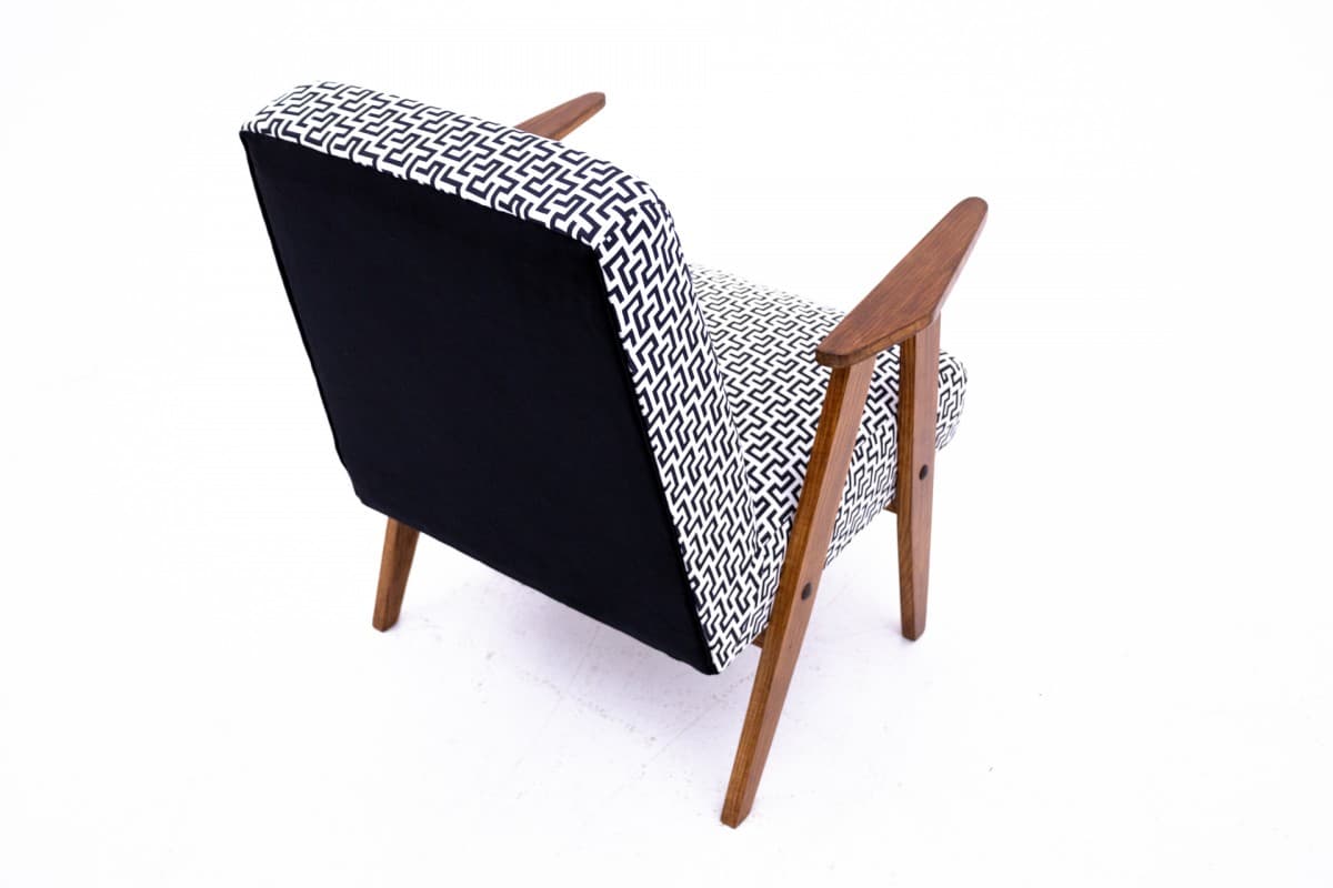 Bukowy fotel, proj. J. Chierowski, Polska, lata 60. - 46309