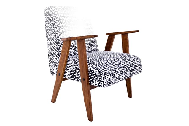 Bukowy fotel, proj. J. Chierowski, Polska, lata 60. - WYMIARY