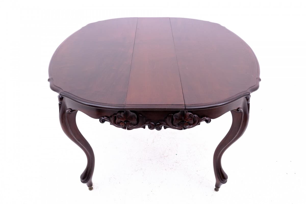 Oval table, dark brown mahogany, Western Europe, 1920s - 67065
