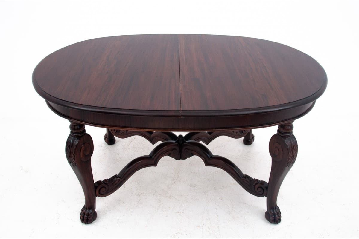 Oval Table, dark brown, mahogany, France, early 20th c. - 67014