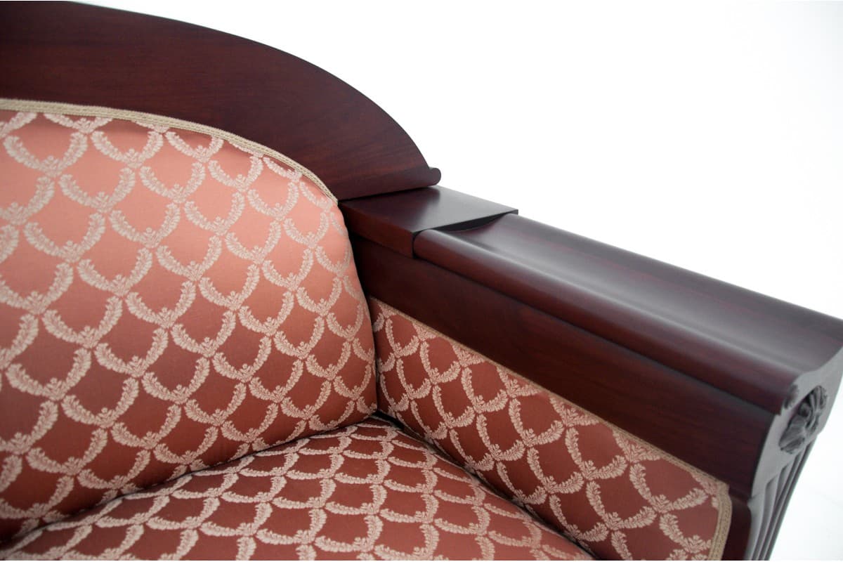 Victorian sofa, mahogany dark brown, Northern Europe, 19th c. - 67030