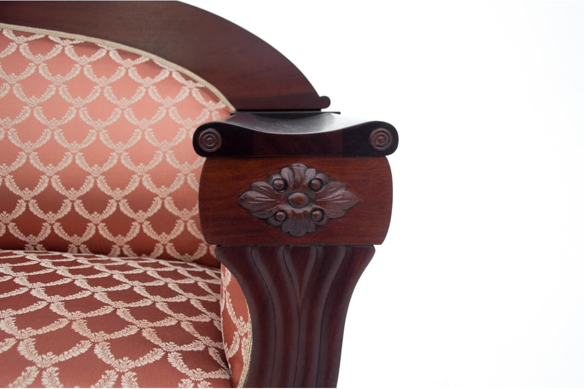 Victorian sofa, mahogany dark brown, Northern Europe, 19th c. - 67034