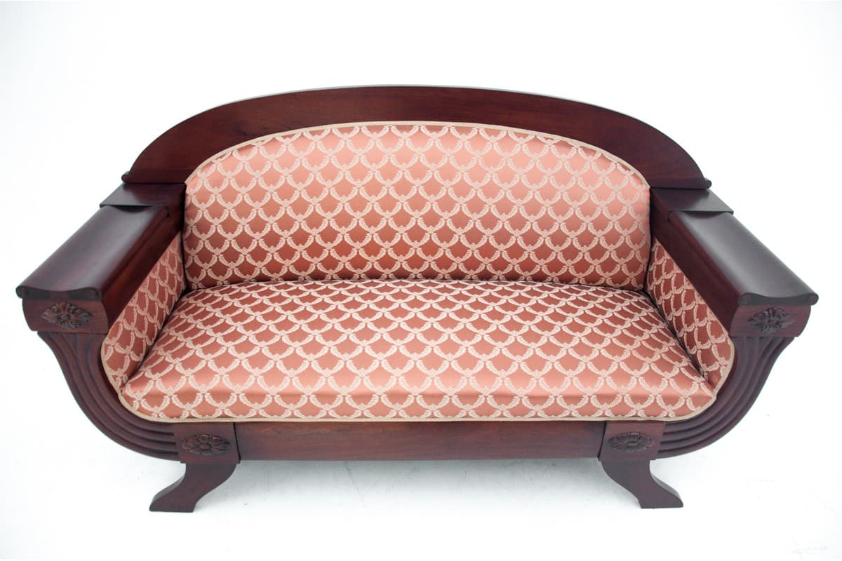 Victorian sofa, mahogany dark brown, Northern Europe, 19th c. - 67029