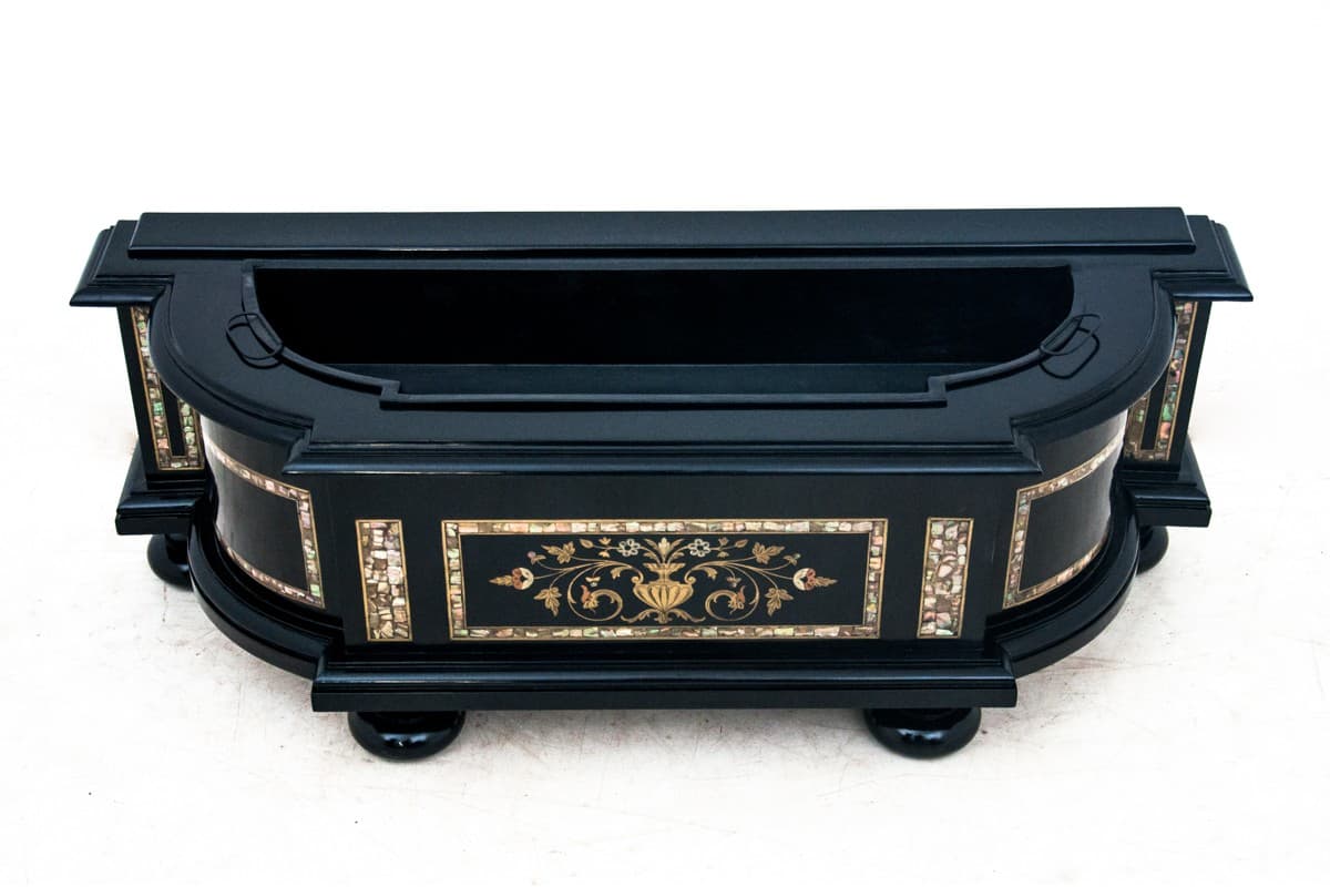 Komplet salonowy, drewno czarne, proj. H. Makart, Austria, lata 40. XIX w. - 67050