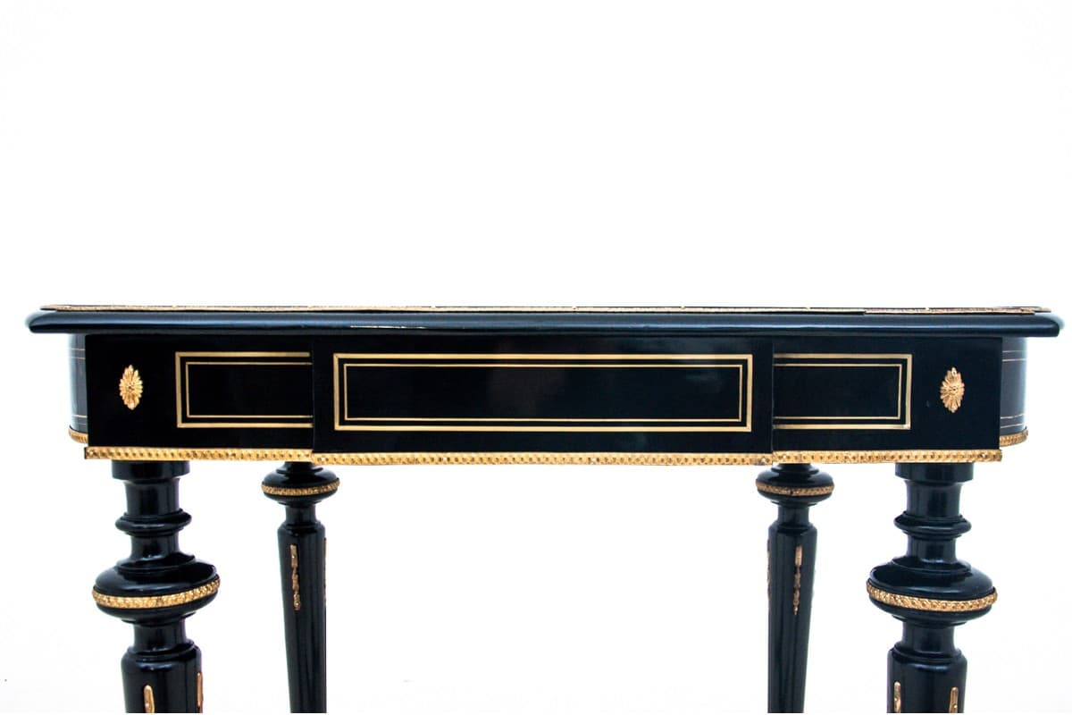 Komplet salonowy, drewno czarne, proj. H. Makart, Austria, lata 40. XIX w. - 67049