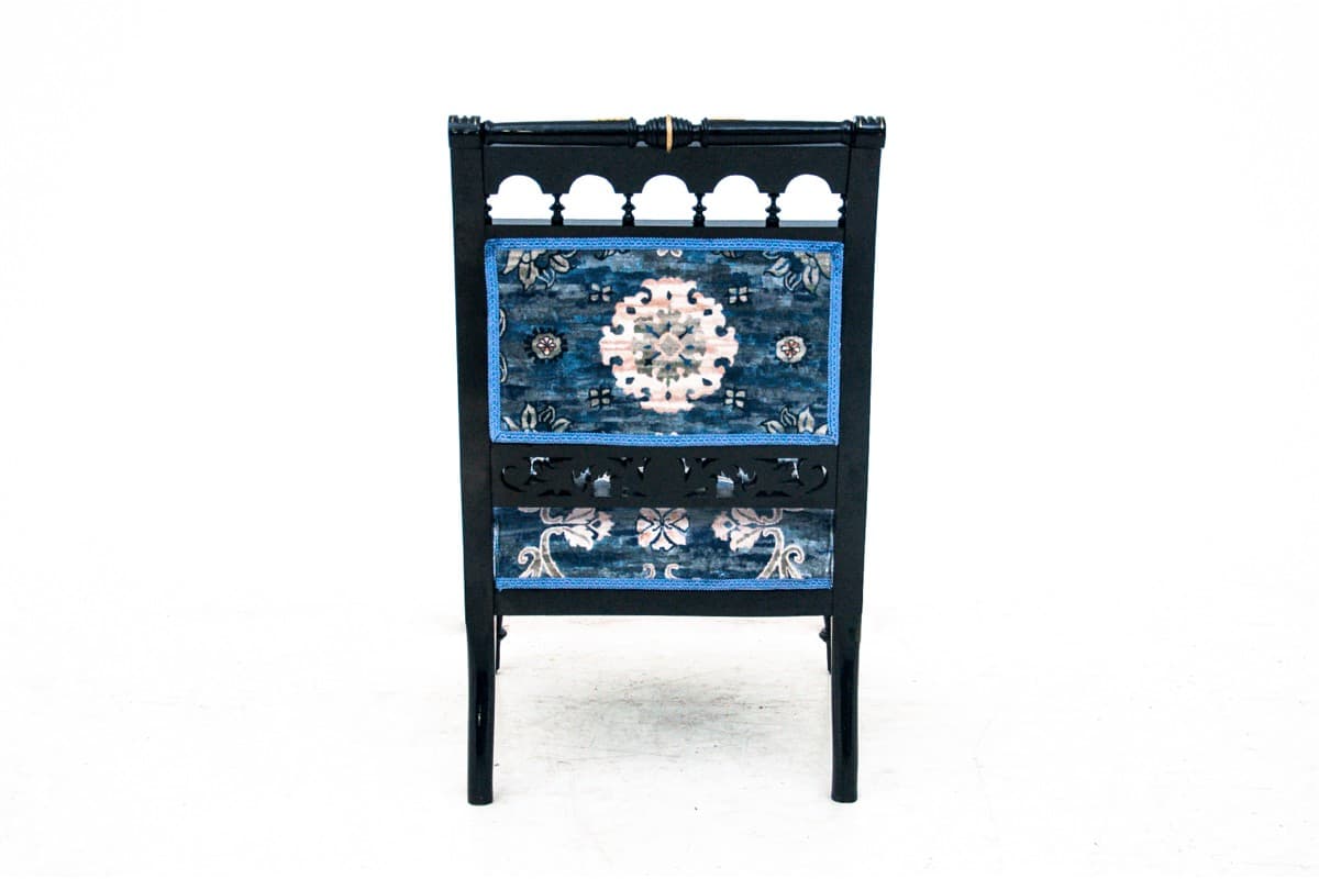 Komplet salonowy, drewno czarne, proj. H. Makart, Austria, lata 40. XIX w. - 67046