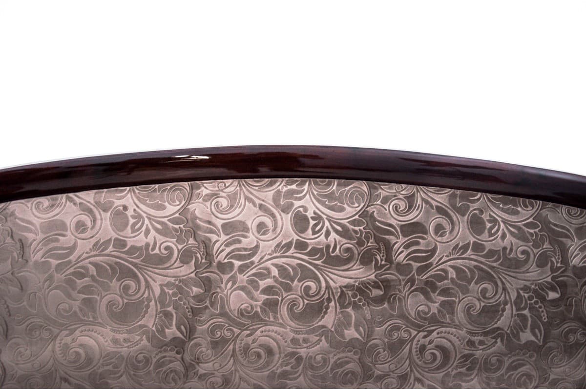 Sofa Biedermeier, mahoń, beż, Europa Północna, XIX w. - 72961