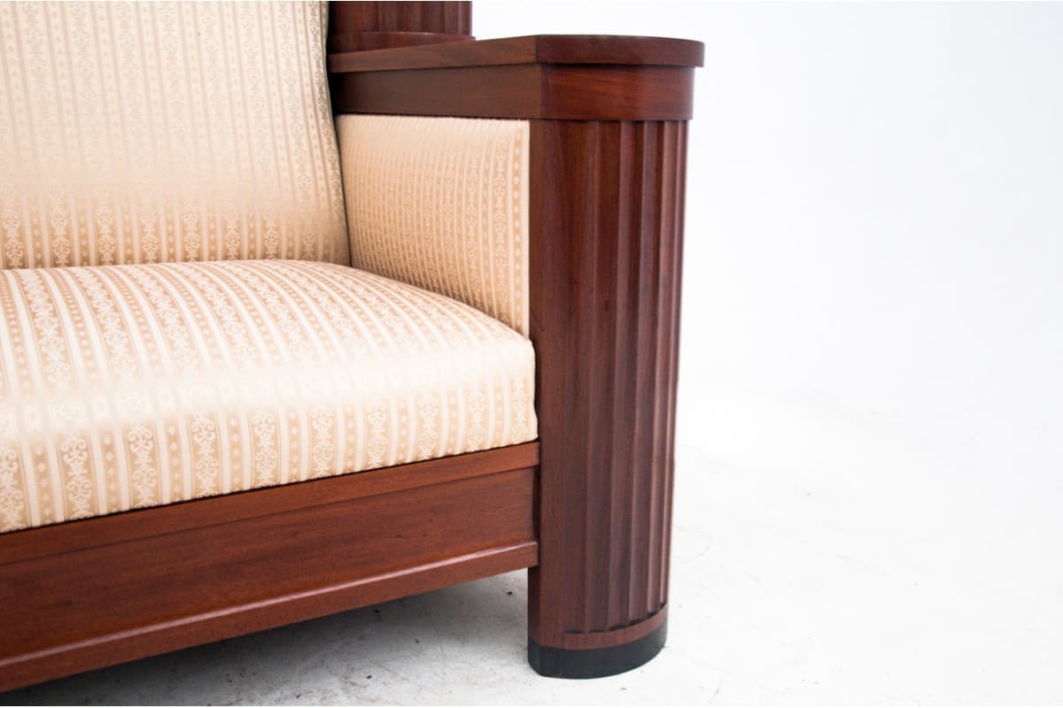 Sofa Secesja, mahoń brązowy, Europa Północna, początek XX w. - 72975