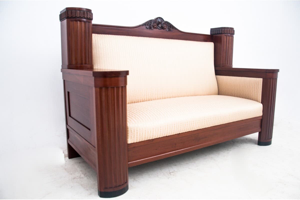 Sofa Secesja, mahoń brązowy, Europa Północna, początek XX w. - 72977