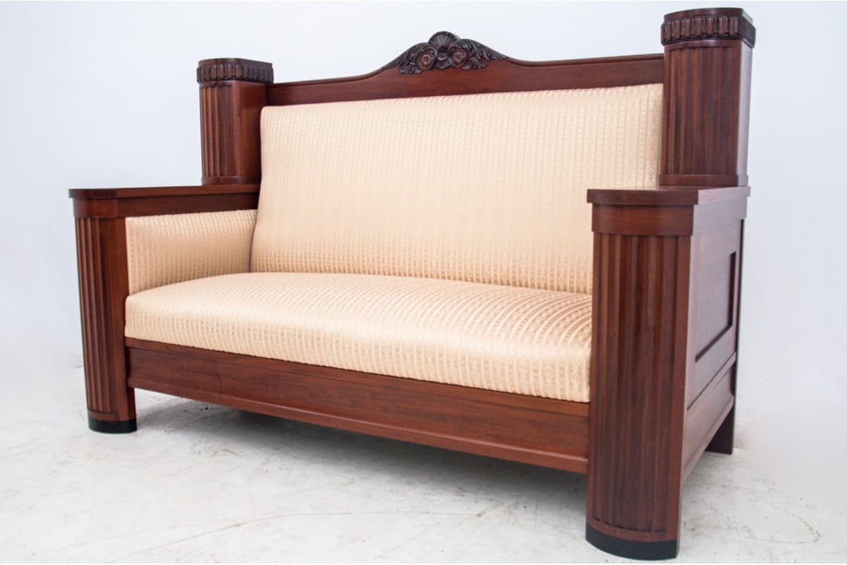 Sofa Secesja, mahoń brązowy, Europa Północna, początek XX w. - 72976