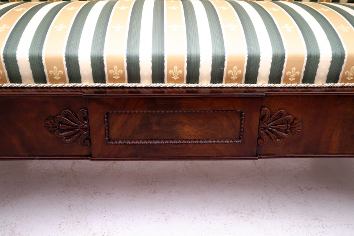 Sofa biedermeier, mahoń brąz ciemny, Europa Północna, XIX w. - 73011